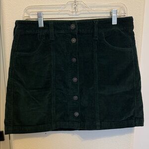 American Eagle Outfitters Forest Green Corduroy Mini Skirt